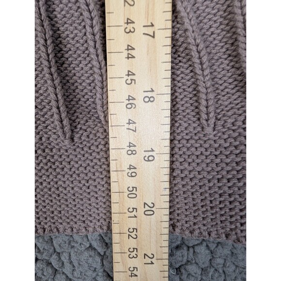 Ruff Hewn Cardigan Sweater XL Brown Womens Bell Sleeve Large Button 100% Cotton - Picture 8 of 11